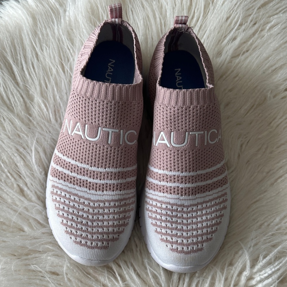 Nautica women Blush Pink Knit Sneakers